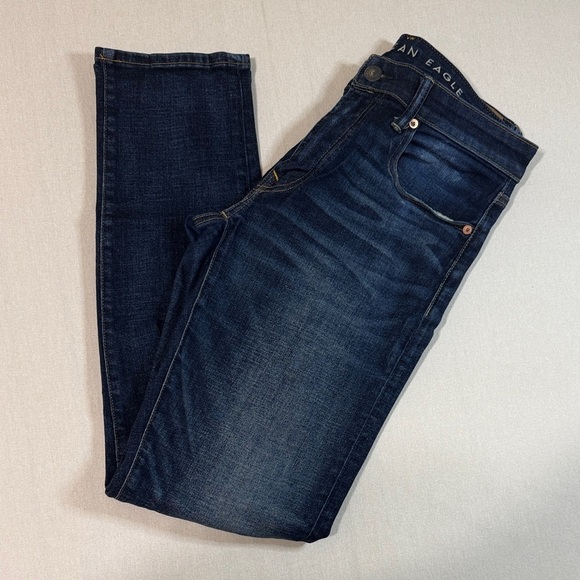 American Eagle Outfitters Deep Indigo Straight Jeans - Picture 2 of 8